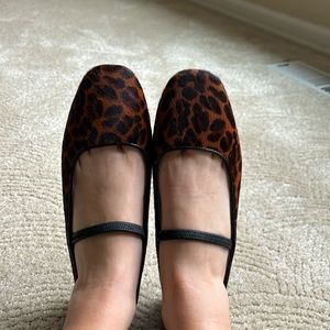 Madewell Genuine Calf hair animal print ballet flats size 8